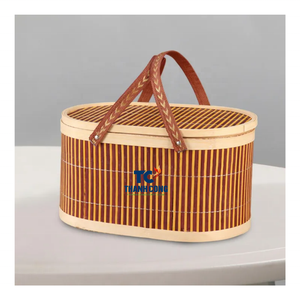 PANIER EN BAMBOU Direct d'usine du Vietnam avec des PANIERS EN BAMBOU personnalisables pour les cadeaux et une remise en gros compétitive - Product Image 1