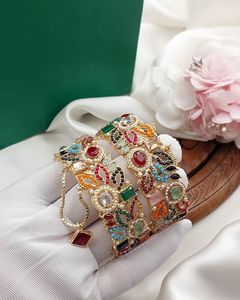 Women's Artificial <b>Bangles</b> Luxury Crystal Bracelet Collection Fashion Jewelry <b>Sets</b> Wedding Engagement Gift Design - Product Image 4