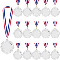 Médaille de Vainqueur OEM vierge pour 1er, 2e, 3e places, Or, Argent, Bronze, avec Ruban de Col de Participation, Logo Personnalisé, Vente en Gros pour Événements Sportifs