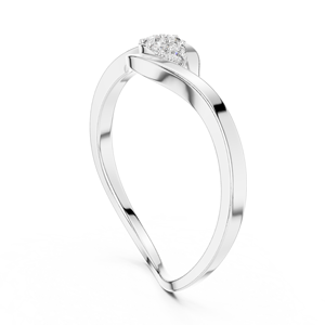 Roseline Anillo de Compromiso Solitario de Oro de 14K con Zirconia Cúbica Perfecto para Boda o Propuesta - Product Image 6