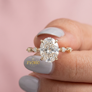 Anillo de Compromiso Solitario de Oro de 18K con Corte Ovalado, Anillo de Novia con Diamante de Lujo, Anillo de Promesa Elegante, Regalo de Aniversario - Product Image 3