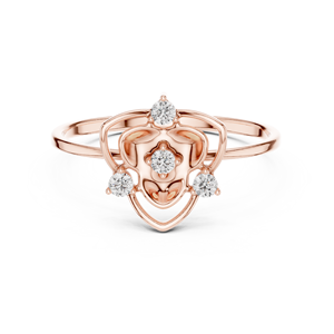 Anillos minimalistas de oro macizo de 14k con diamantes de corte redondo para mujer, para regalo, compromiso, aniversario, boda - Product Image 6