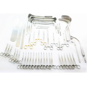 ชุดเครื่องมือผ่าตัดช่องท้อง 104 ชิ้น รุ่นพื้นฐาน สีทอง - Product Image 1