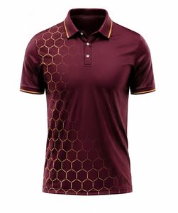 เสื้อเชิ้ตแขนสั้นผู้ชาย สีเข้ม ระบายอากาศได้ดี แห้งเร็ว สปอร์ต ผ้าถัก โพลีเอสเตอร์/คอตตอน - Product Image 3