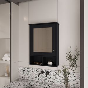 Armadietto per medicinali Gibson Black, mensole da bagno di alta qualità - Product Image 1
