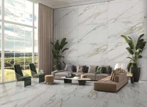 กระเบื้องพอร์ซเลนแผ่นใหญ่คุณภาพสูง เงาหรู ขนาด 800x1600 1200x1800 750x1500 มม. สำหรับปูพื้นและผนังในโครงการหรูหรา - Product Image 6