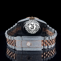 Montre de luxe de qualité supérieure entièrement sertie de diamants Mossiante avec bracelet en acier inoxydable, idéale pour les fêtes et les occasions, disponible à la vente