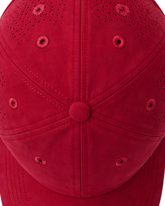 Casquette de baseball sportive rouge respirante avec sangle réglable, légère, séchage rapide, pour course en extérieur, gym, usage décontracté, qualité supérieure - Product Image 4