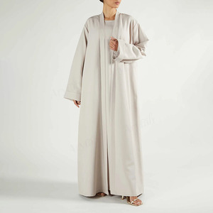 Top Trending New Custom Muslim Kimono Abaya for Women Solid Color Full Length <b>Islamic</b> Women Modest Women Abaya Dress Set - Product Image 1