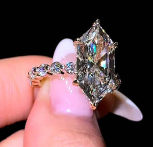 แหวนหมั้นเพชรโมอิสซาไนต์ทองคำแท้ 14K 18K รับรองโดย IGI เครื่องประดับ HPHT ของขวัญสำหรับเจ้าสาว แหวนเพชรจาก Customer Lab - Product Image 3