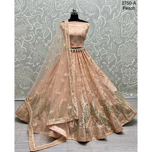 Collections de velours de vêtements de mariée indiens pour la mariée avec le travail de Zarkhan par Fabzone - Product Image 1