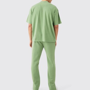 Two Piece <b>Summer</b> Casual Outfit <b>for</b> <b>Men</b> Best Quality T Shirt <b>Trousers</b> Set Short Sleeve Quick Dry Comfortable Breathable Daily - Product Image 4