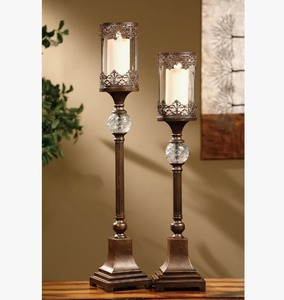 Elegant <b>Brass</b> Candle Stand with Glass <b>Lantern</b> Top Durable Home Decoration Metal Candle Holder for Indoor Use - Product Image 2