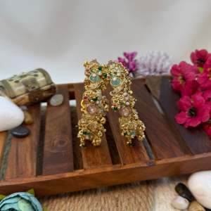 Indian Ethnic Fashion Bangle-Nitya Heritage Pastel Openable Bangles - Product Image 2