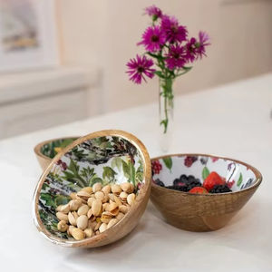 Bol en bois émaillé le plus vendu pour la maison et la cuisine, taille personnalisée disponible en gros depuis l'Inde - Product Image 1