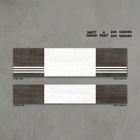 Carreaux de porcelaine Vistaar Matt Finish Step 120x30cm Riser 120x20cm antidérapants 11mm 4 pieds escalier bordure de marche céramique