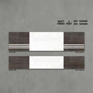 Carreaux de porcelaine Vistaar Matt Finish Step 120x30cm Riser 120x20cm antidérapants 11mm 4 pieds escalier bordure de marche céramique - Product Image 6