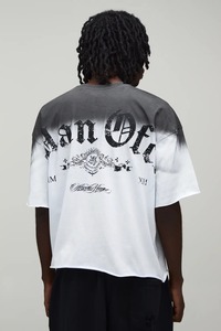 mens oversized boxy fit t shirt drop shoulder loose fit heavy cotton streetwear blank <b>tshirt</b> custom logo apparel - Product Image 2