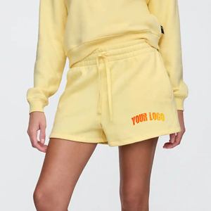 Shorts décontractés d'été pour femmes, 100% coton, couleur unie, anti-rides, séchage rapide, respirants, avec boutons et taille élastique - Product Image 6