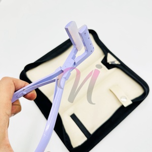 Pinzas para Extensiones de Cabello con Cinta Adhesiva, Color Morado, con Estuche, Pinzas para Aplicación y Sellado de Extensiones de Cabello - Product Image 3