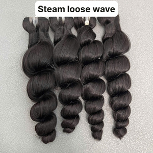 Extensions de cheveux couleur noir jais, précommande, cheveux humains vietnamiens SDD, ondulation lâche, prix de gros - Product Image 1