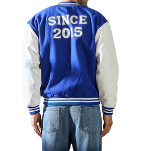 Men'<b>s</b> Lightweight Varsity <b>Jacket</b> Snap Front <b>Jacket</b> for Travel and Casual Wear - Product Image 3