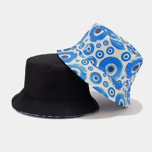 Custom Embroidery Panel Bucket Hat <b>Caps</b> OEM Blank Headwear Supply White Label Manufacturing Bucket Hat <b>Caps</b> <b>Plain</b> Cotton Hats - Product Image 3