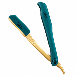 Ciseaux de barbier JRL noirs en acier inoxydable magnétique à bord droit avec pointe de lame affûtée pour la coupe de cheveux professionnelle - Product Image 5