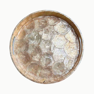 Bandeja de Servir de Madera de Lujo, Ecológica, Portátil, con Diseño de Nácar Blanco, Personalizable OEM/ODM, para Presentación de Alimentos, Venta al Por Mayor - Product Image 5