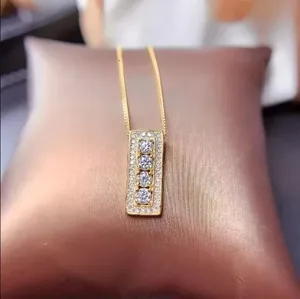 14K Yellow Gold Plated In 2Ct Round Cut Simulated Diamond Stunning Charm Pendant - Product Image 4