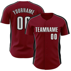 Maillot de baseball personnalisé pour homme, manches courtes, marron-orange, impression sublimée, évacuation de l'humidité, nom et numéro de l'équipe, coupe classique, toutes saisons - Product Image 2