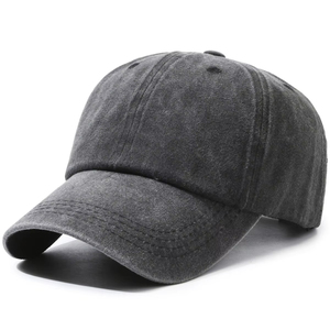 100%Cotton Customized Baseball <b>Caps</b> Washed Soft Top Vintage Distressed Dad <b>Hats</b> Custom Print Logo 6Panel Structured Canvas - Product Image 1