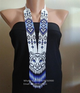 Collar De León contemporáneo con cuentas tejidas multicolores para mujer, gargantilla de red hecha a mano con cuentas de semillas coloridas - Product Image 4