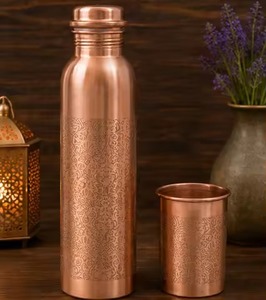 Copper 1000ml Eco-Friendly Durable Water <b>Bottle</b> with Lid for Hiking Camping Home Office Gym Travel Outdoor Activities - Product Image 6