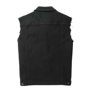 New Unique Design Canvas Casual Winter Denim <b>Vest</b> for Men Quick Dry Professional Quality Solid Color Sleeveless 100% Cotton - Product Image 1