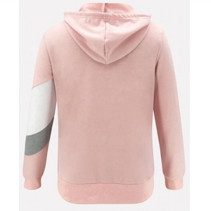 New Arrival Women's Hoodie Plus Size Fashion Color <b>Block</b> Drawstring Autumn Season Embroidered Collar Women's Polyester Cotton - Product Image 6