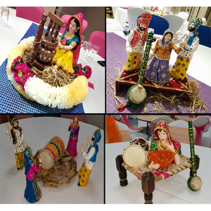 Punjabi Culture <b>Table</b> Decoration Small Statues Punjabi Wedding <b>Table</b> Centerpieces Traditional Wedding <b>Table</b> Decor FRP Statues UK - Product Image 1