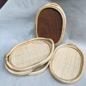 Bandeja de Servir de Ratán Hecha a Mano, Fácil de Transportar, Duradera, Ligera, Sostenible, Personalizable, Decorativa, de Grado Comercial, Vietnam - Product Image 2