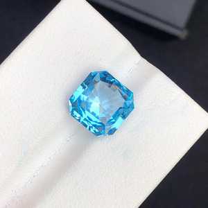 Topacio Azul Suizo, Corte Octogonal Escalonado, Piedra Natural Suelta de Alta Calidad para Coleccionistas - Product Image 2