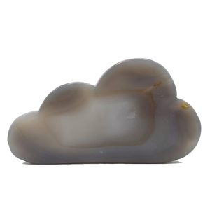 Agate grise sculptée en forme de nuage, pierre précieuse, cristal, décoration d'intérieur, grossiste en cristaux sculptés en forme de nuage - Product Image 1
