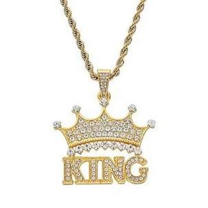Pendentif de luxe en argent 925, style hip-hop, avec nom de roi, entièrement serti de diamants Moissanite, pour hommes, prix compétitif, best-seller - Product Image 3