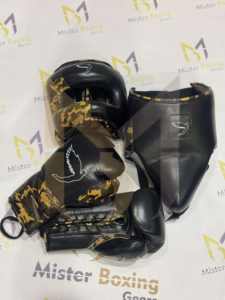 Kit de Gants de Boxe Noirs Personnalisés en Cuir, Fabrication sur Mesure avec Logo ou Nom au Choix – Vente Chaude - Product Image 5