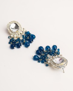 Pendientes de lujo con cuentas azul pastel, hechos a mano, de aleación de zinc chapada en oro, joyería étnica para mujer, venta al por mayor - Product Image 4