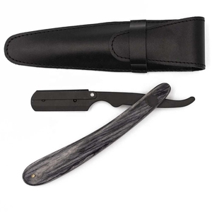 Navaja de Afeitar Profesional Plegable de Acero Inoxidable con Hoja Recta - Color Personalizado, Mango de Madera, Cuchilla Única para Barbería - Product Image 3
