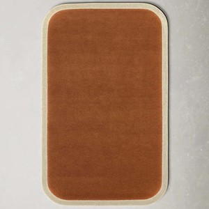 Modern Solid Orange Area Rug Minimalist Border Hand Tufted Woolen Carpet Contemporary Living Room Bedroom Soft Floor Decor Rug - Product Image 2