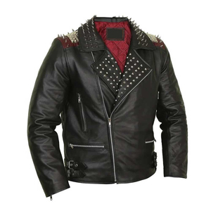 New Design 2026Women Leather <b>Jacket</b> studs & Spikes <b>zip</b> <b>up</b> Closure for <b>Women</b> Biker Studded <b>Jacket</b> With Solid Color <b>Women</b> - Product Image 3