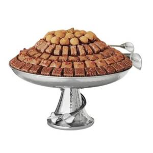 Elegant Metal Serving Accessories Luxury <b>Chocolate</b> Arrangement Platter Decorative Nuts Dates Sweets Holder Premium Wedding - Product Image 1