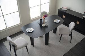 Elegance Minimalist Upholstered Black <b>Dining</b> <b>Chair</b> with Sturdy Beech Wood Frame for Home and Boutique Cafe - Product Image 5