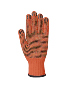 Guantes de seguridad de algodón resistente de calidad superior Guantes de construcción de PVC punteados de un solo lado Guantes de trabajo de garajes de buen agarre - Product Image 6