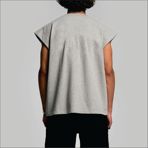 Camiseta sin Mangas Personalizada para Hombre, Estilo Urbano, 100% Algodón, Secado Rápido, con Logotipo Frontal, para Gimnasio, Entrenamiento, Running FK-7648 - Product Image 3